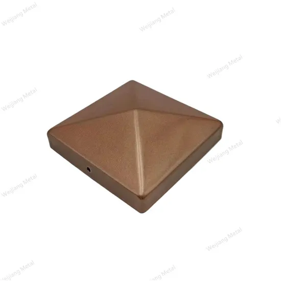 Wholesale High Quality Customized Decorative Square Metal Fence Post Top Caps