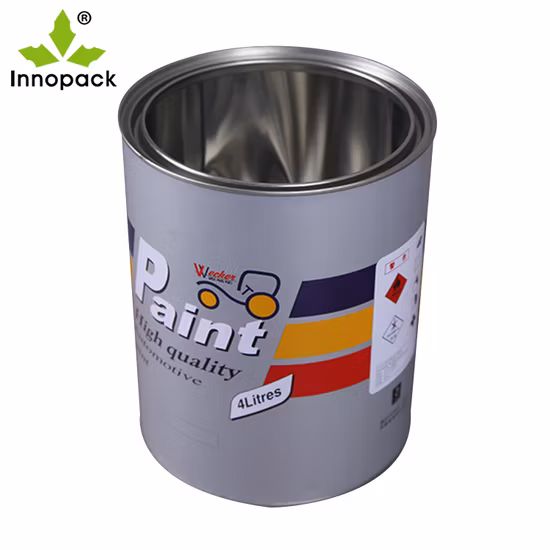 1 галлон краски, круглая металлическая белая маленькая консервная банка