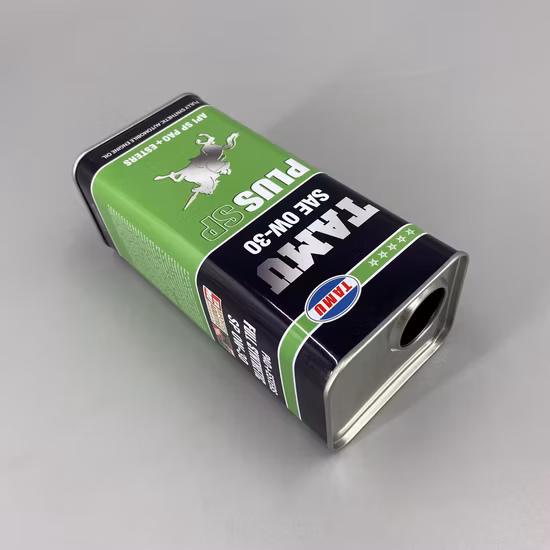 Банка нового размера 1 л с отверстием, упаковка моторного масла