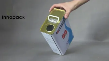 Металлическая банка со стальной ручкой для красок, покрытий или других химических продуктов